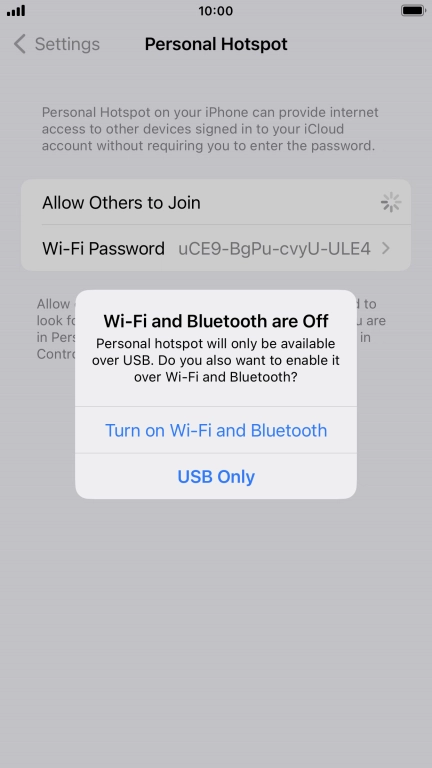 If Wi-Fi is turned off, press Turn on Wi-Fi and Bluetooth.