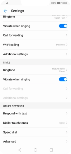 Press Call forwarding.