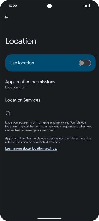 Press the indicator to turn the function on or off.