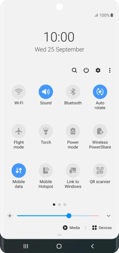 Press the settings icon.