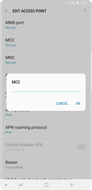 Key in 234 and press OK.
