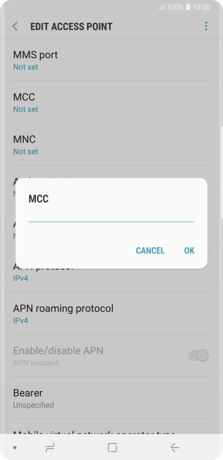 Key in 234 and press OK.