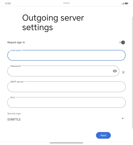 Press the field below 