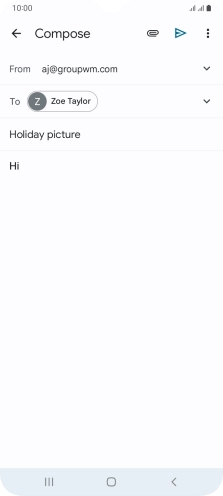 Press the attachment icon.