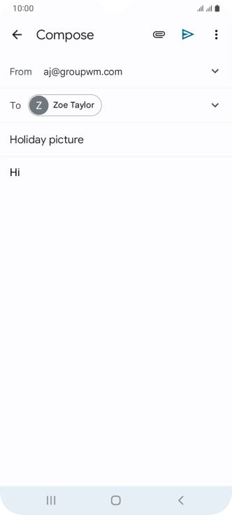 Press the attachment icon.