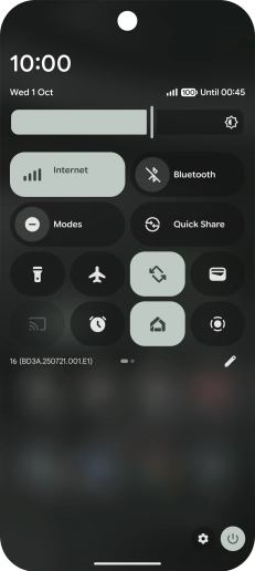 Press the settings icon.
