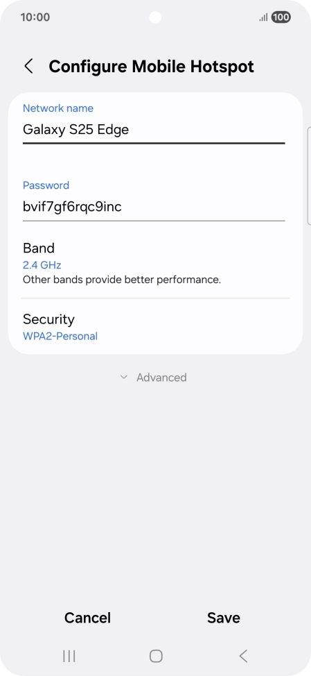 Press the field below 