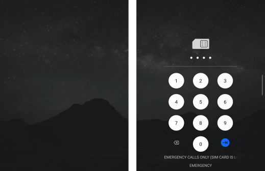 If you're asked to key in your PIN, do so and press arrow right. The default PIN is 1111.