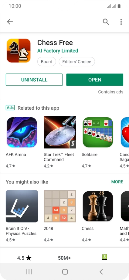 Press the Home key to return to the home screen.