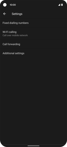 Press Call forwarding.