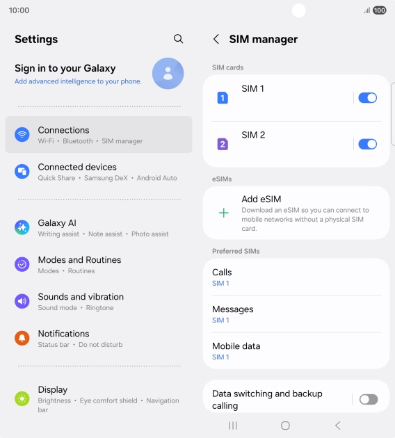Press the required price plan.