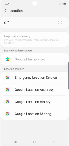 Press the indicator to turn the function on or off.