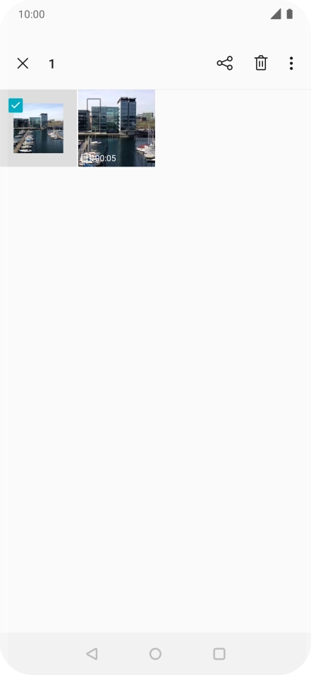 Press the required pictures or video clips to add them.