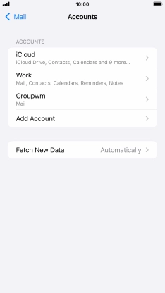 Press the name of the email account you've just set up.