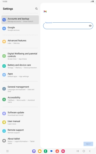 Press the field below 