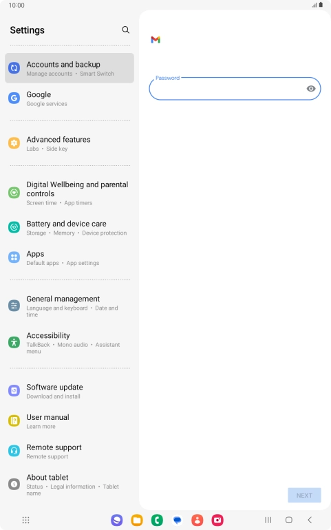 Press the field below 