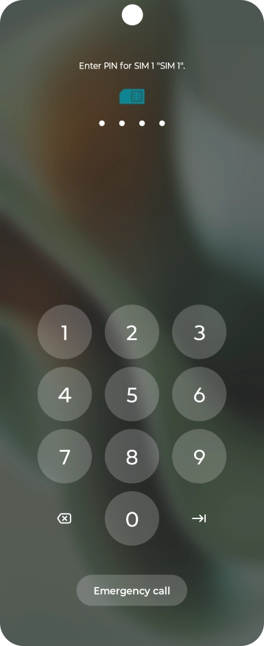 If you're asked to key in your PIN, do so and press arrow right. The default PIN is 1111.
