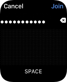 Key in the password for the Wi-Fi network and press Join.