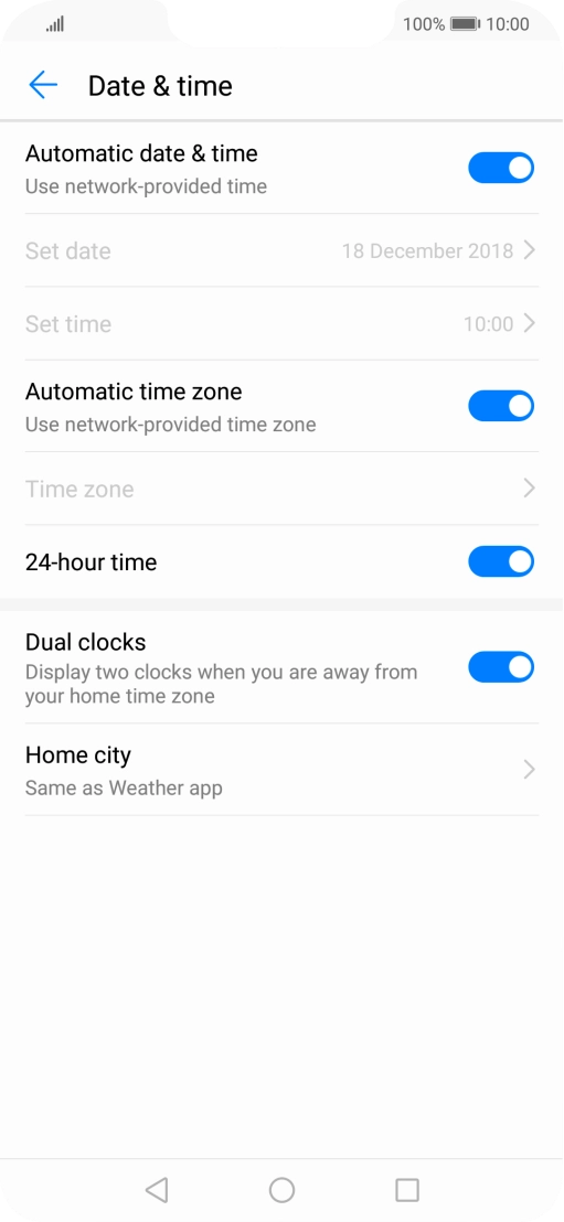 Press the Home key to return to the home screen.