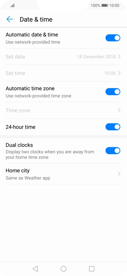Press the Home key to return to the home screen.