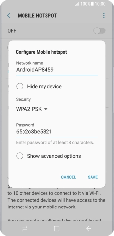 Press the field below 