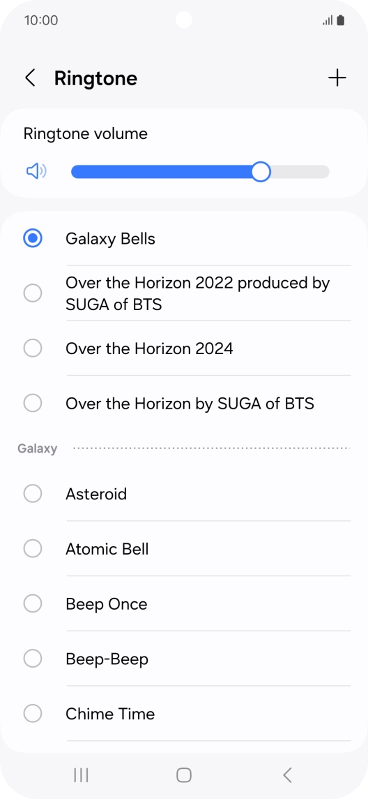 Press the required ring tones to hear them.
