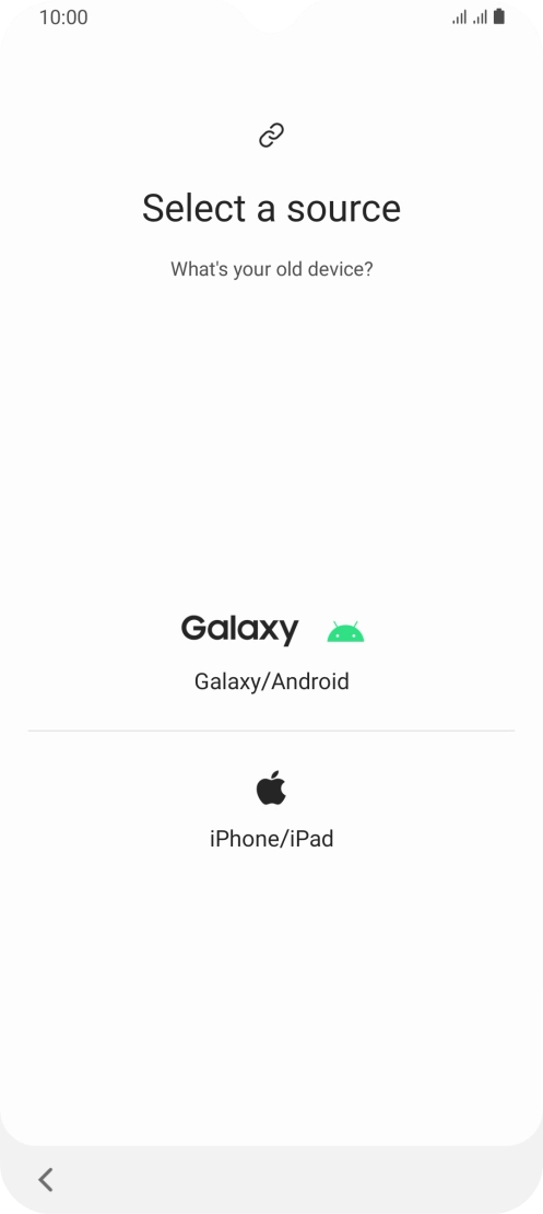 Press the required setting and follow the instructions on the screen to transfer the content from another phone.