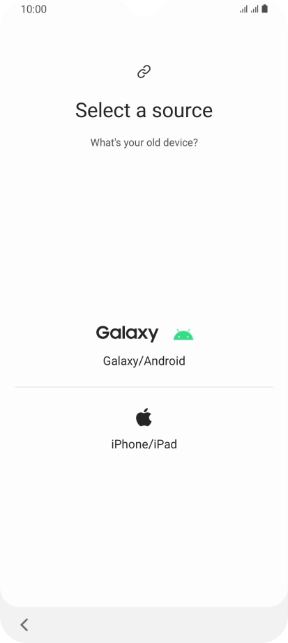 Press the required setting and follow the instructions on the screen to transfer the content from another phone.