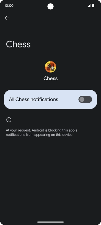 Press the indicator next to 