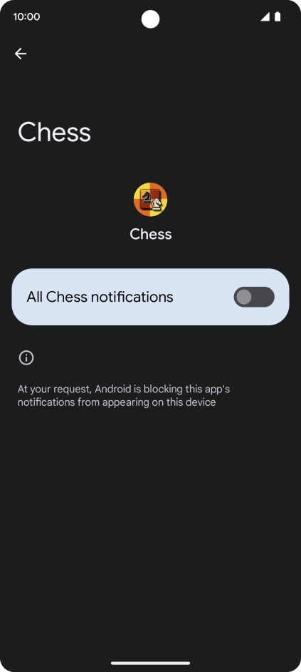 Press the indicator next to 