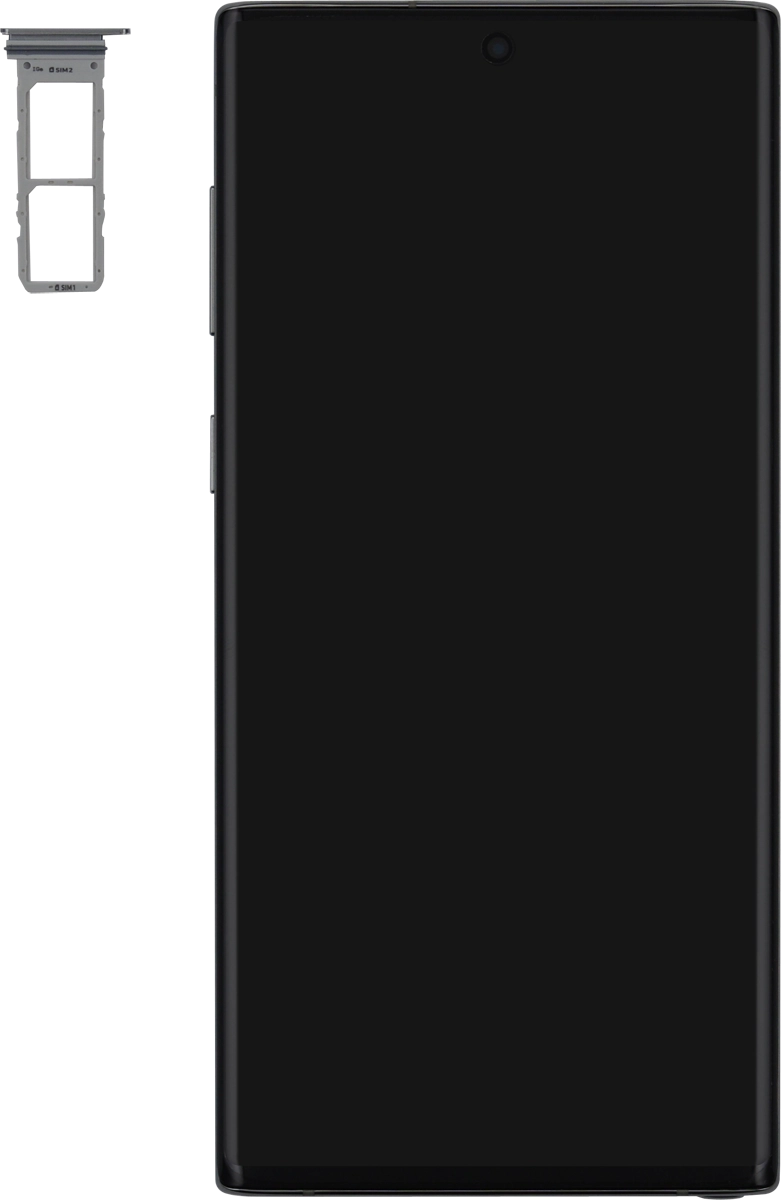 Turn your SIM so the angled corner of the SIM matches the angled corner of the first SIM holder and place your SIM in of the first the SIM holder.