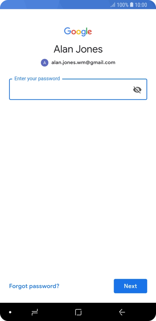 Press the field below 