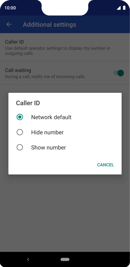 Press Show number to turn on caller identification.