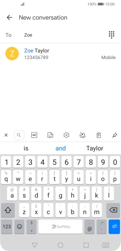 Press the required contact.