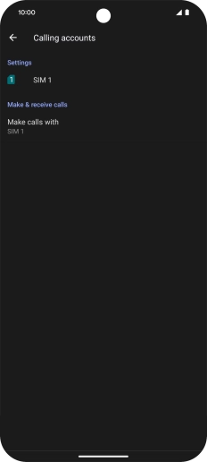 Press the name of the SIM.