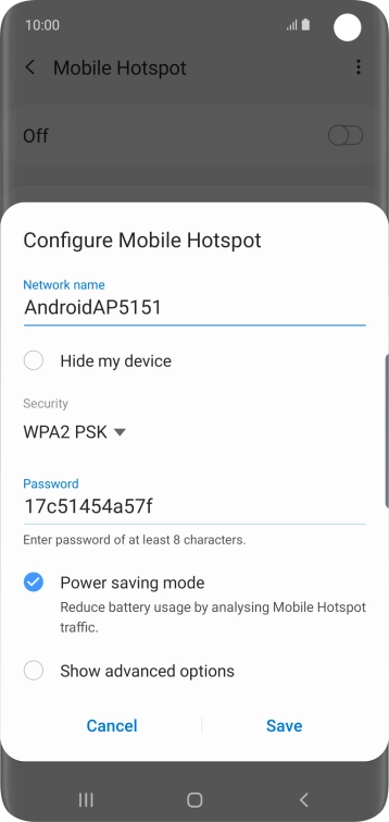 Press the field below 