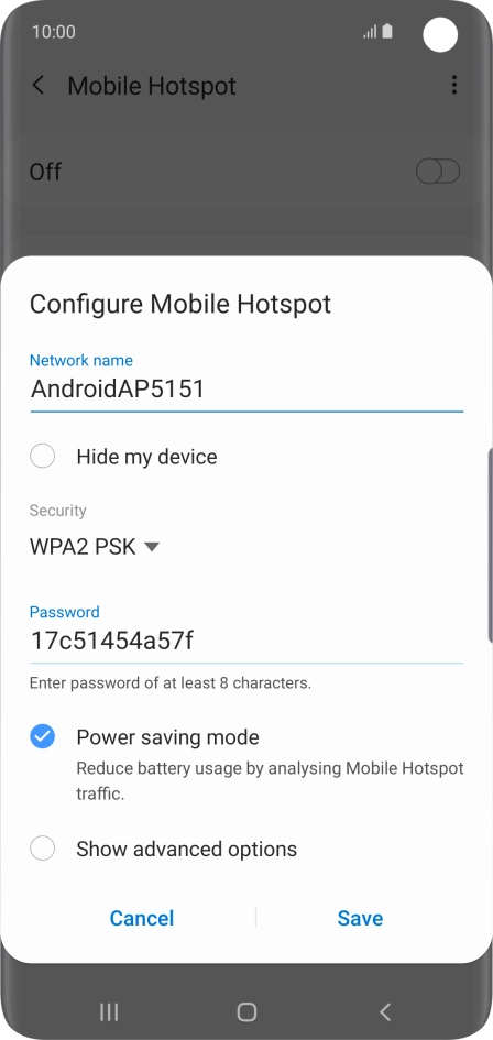 Press the field below 