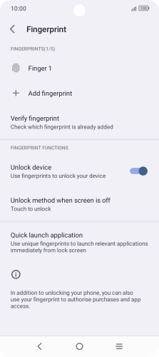 Select the required settings.