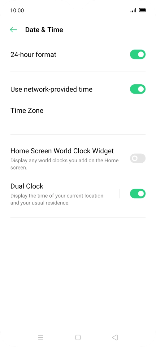 Press the Home key to return to the home screen.