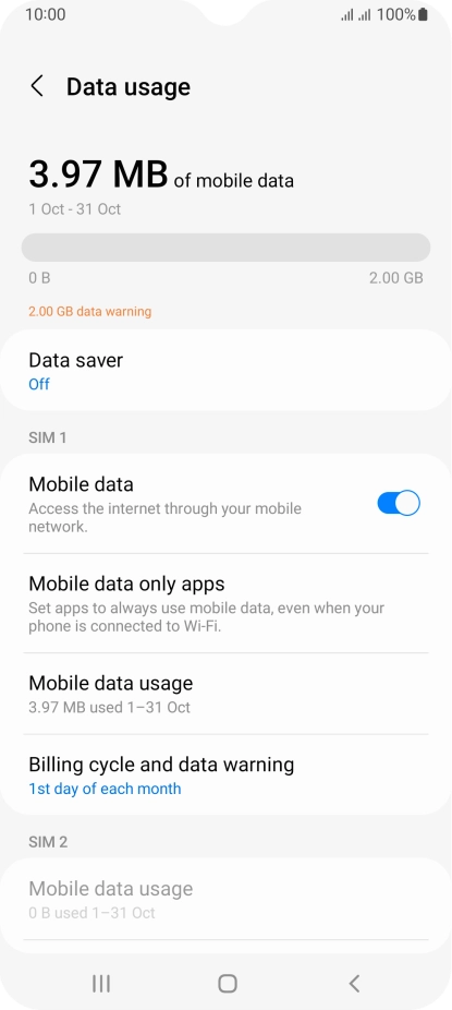 The total data usage is displayed.