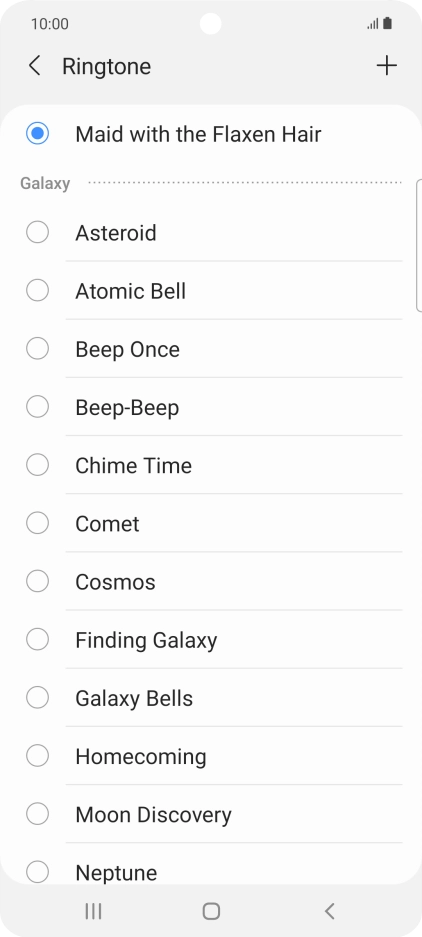 Press the Home key to return to the home screen.