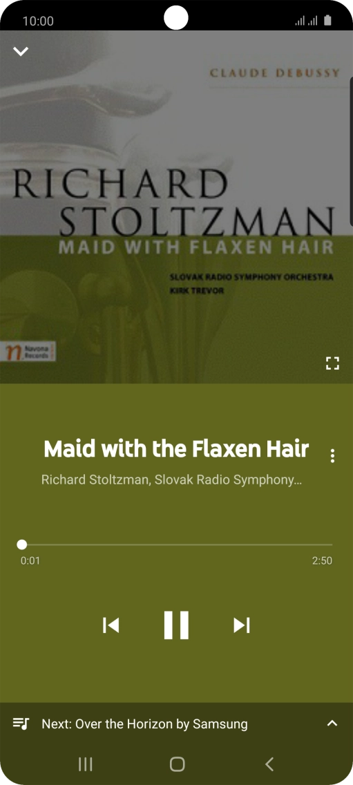 Press arrow right to go to the next audio file.