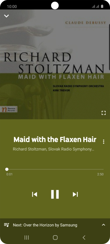 Press arrow right to go to the next audio file.