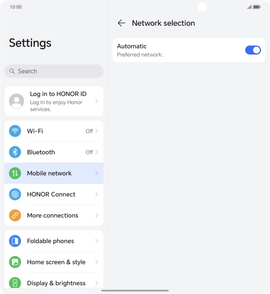Press the indicator next to 
