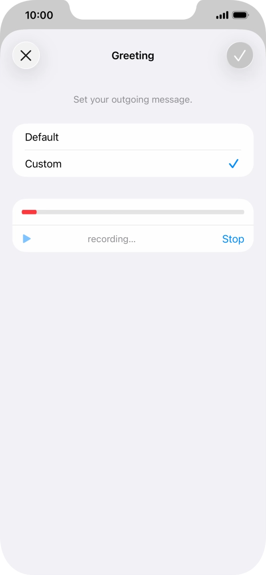 Press Stop to stop recording.