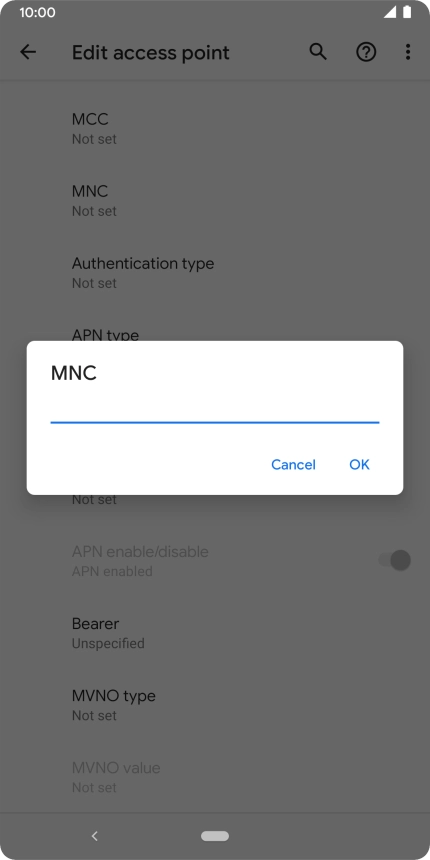 Key in 33 and press OK.