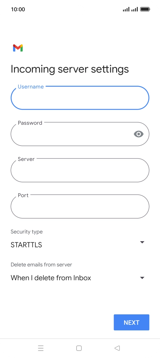 Press the field below 