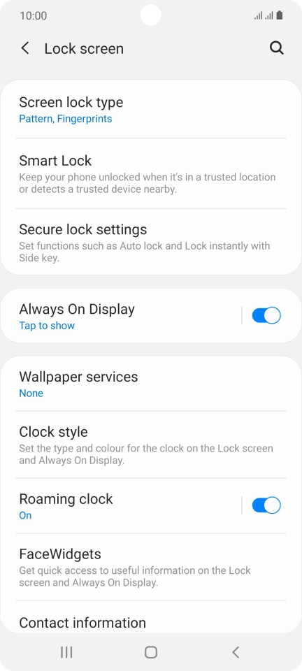 Press Screen lock type and key in the additional phone lock code you created earlier.