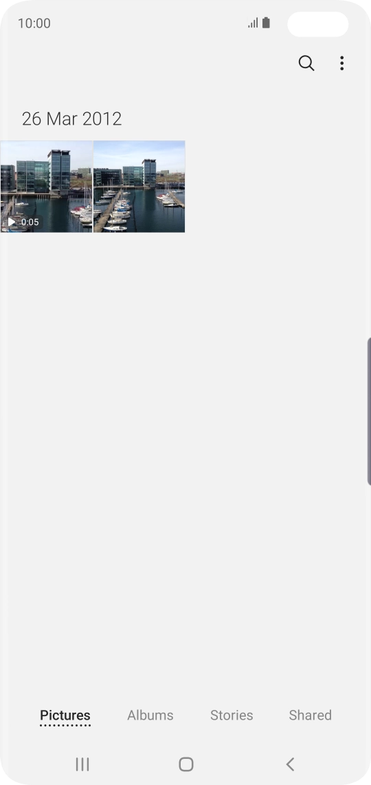 Press Albums and go to the required folder.