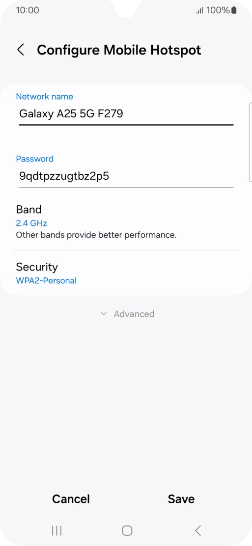 Press the field below 